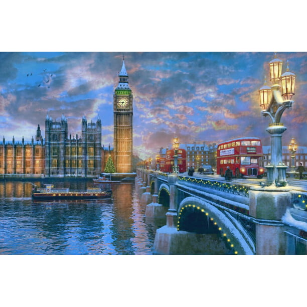 Adult Children's Educational Fun Game Toys 500/1000/1500/2000/3000/4000/5000/6000 Pieces 0814 Size : 1500 Pieces London Tower Bridge Night Landscape Jigsaw Puzzles 